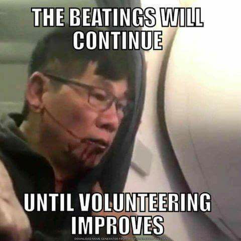 beatings will continue until volunteering improves united