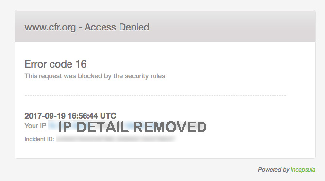 CDC INTERACTIVE MAP ACCESS DENIED