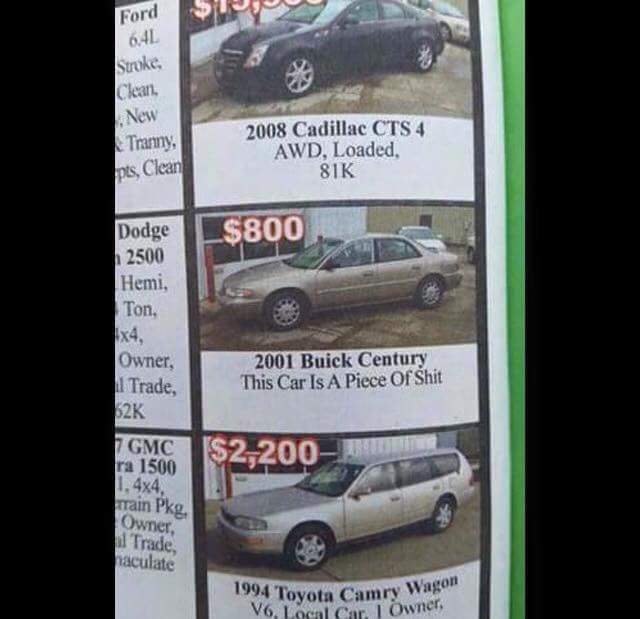 FB_IMG_1433033006256 honesty in advertising car is piece of shit buick century