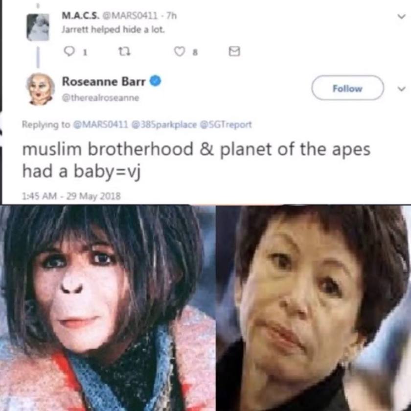 roseanne barr famous tweet vallery jarret