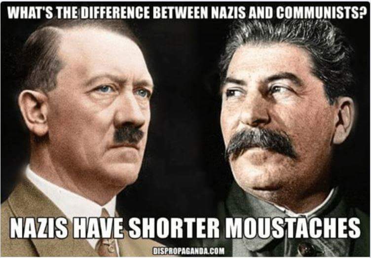 MUSTACHE HITLER VS STALIN SOCIALIST COMMUNIST