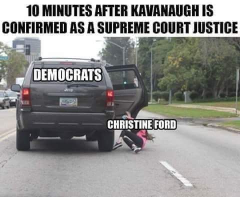 10 minutes after kavanaugh confirmed christine ford tossed from suv